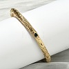 Artisan Engraved 304 Stainless Steel Rhinestone Bangles for Women BJEW-D456-01G-02-1