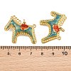 304 Stainless Steel Enamel Pendants SA-CBAF5D5-03G-3