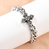 Stainless Steel Cuban Link Chian Bracelets BJEW-D379-04ASP-5