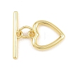Heart Brass Toggle Clasps KK-G548-43G-03-1