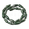 Natural Green Spot Jasper Beads Strands GG-CBA0487-B03-8x21mm-3