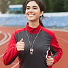 1Pc Iron Rhinestone Whistle Pendant Popcorn Chain Necklaces for Women NJEW-DR0001-03C-5