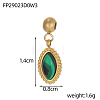 304 Stainless Steel & Synthetic Malachite Beaded Charms STAS-OY006-01G-2