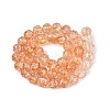 Crackle Transparent Glass Beads Strands GLAA-N063-10mm-10-3