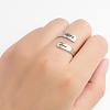 Hollow Out Cross with Word Hope 201 Stainless Steel Cuff Rings FS-WGED892-07-2