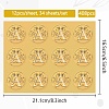 34 Sheets Self Adhesive Gold Foil Embossed Stickers DIY-WH0509-085-2