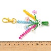 Copper Wire Wrapped Glass Seed Beads Bouquet Pendant Decorations HJEW-MZ00411-3