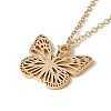Initial Letter with Butterfly Pendant Necklace LS-NJEW-C026-01G-I-1