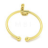 Rack Plating Brass Open Cuff Rings for Women RJEW-F162-02G-J-3