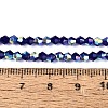 AB Color Plated Transparent Glass Beads Strands GLAA-G127-01-01Q-2