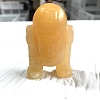 Natural Calcite Carved Robot Figurines PW-WGAEA8B-04-1