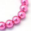 Baking Paint Pearlized Glass Pearl Round Bead Strands X-HY-Q003-6mm-54-2