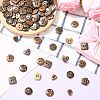 120Pcs 6 Styles Coconut Buttons BUTT-CJ0001-10-6
