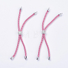 Nylon Twisted Cord Bracelet Making MAK-F018-P-RS-2