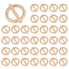 40Pcs 1-Hole Alloy Shank Buttons BUTT-MA0001-18KCG-1