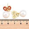 Valentine's Day Brass Clear Cubic Zirconia Dangle Stud Earrings EJEW-Z164-07G-6