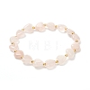 Heart Beads Stretch Bracelet for Girl Women BJEW-JB06938-01-1