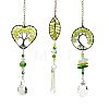 Glass Teardrop/Cone Pendant Decorations TREE-PW0003-08-1
