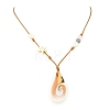 Shell Pendant Necklaces NJEW-TA00179-02-3