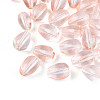 Baking Paint Transparent Glass Beads DGLA-N014-10J-1