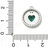 Brass Micro Pave Cubic Zirconia Pendants KK-CBA74BF-12P-01C-3