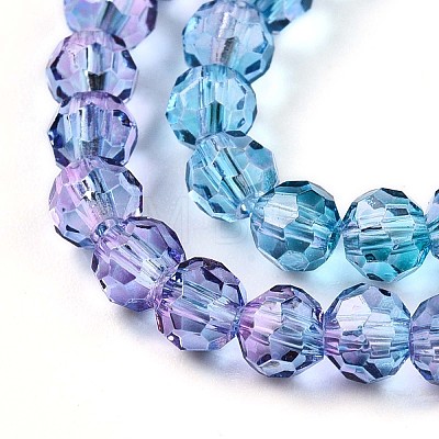 Baking Paint Transparent Glass Beads Strands DGLA-A035-T4mm-A06-1