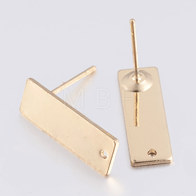 Brass Stud Earring Findings KK-F744-05KCG-1