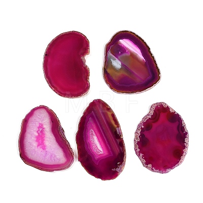 Dyed & Heated Natural Agate Slice Cabochons GG-CBAAF67-01B-1