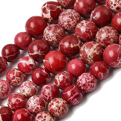 Natural Imperial Jasper Graduated Beads Strands G-A323-C03-01B-1