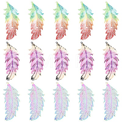 10Pcs Spray Painted 430 Stainless Steel Pendants STAS-YW0002-92A-1
