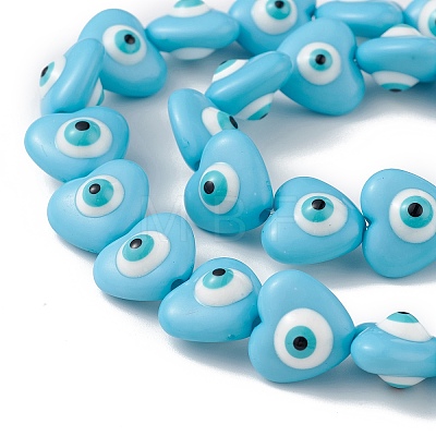 Evil Eye Resin Beads Strands RESI-F040-01A-1