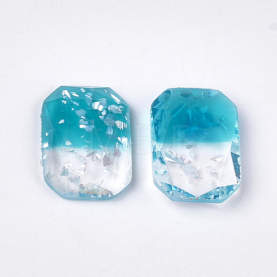 Two Tone Resin Cabochons X-CRES-T014-06I-1