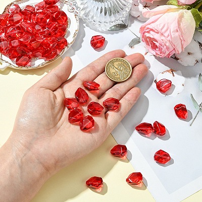 50Pcs Transparent Spray Paint Glass Beads GLAA-YW0004-50A-1