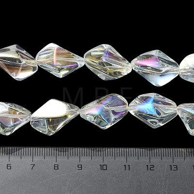 Electroplate Transparent Glass Beads Strands EGLA-E060-01A-1