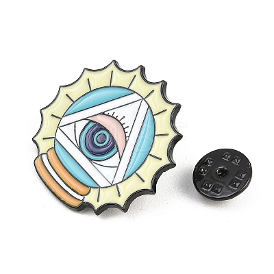 Evil Eye Alloy Enamel Brooch JEWB-K018-37D-EB-1