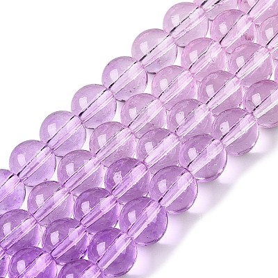 Baking Painted Transparent Glass Beads X-DGLA-M001-8mm-01-1