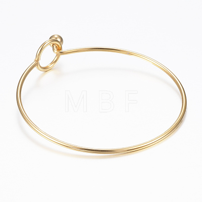 304 Stainless Steel Bangle X-BJEW-H530-01G-1