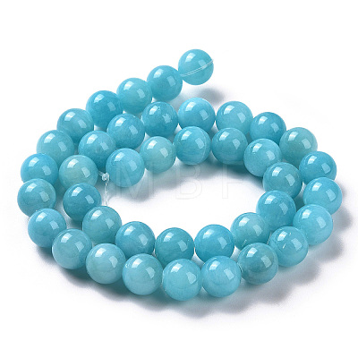 Natural Mashan Jade Round Beads Strands G-D263-10mm-XS28-1