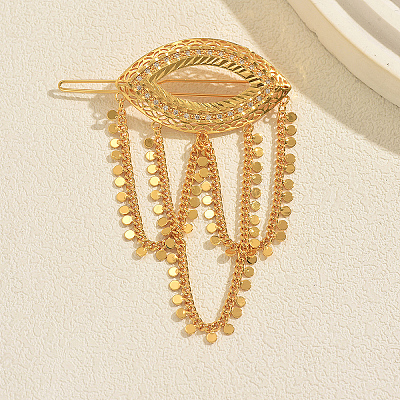 Brass Micro Pave Cubic Zirconia Hair Barrettes FR3076-1