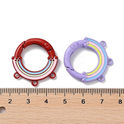 Spray Painted Alloy Spring Gate Ring PALLOY-Z018-02-1