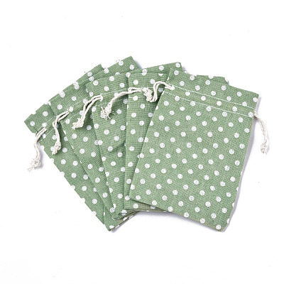 Polycotton(Polyester Cotton) Packing Pouches Drawstring Bags ABAG-T007-01F-1