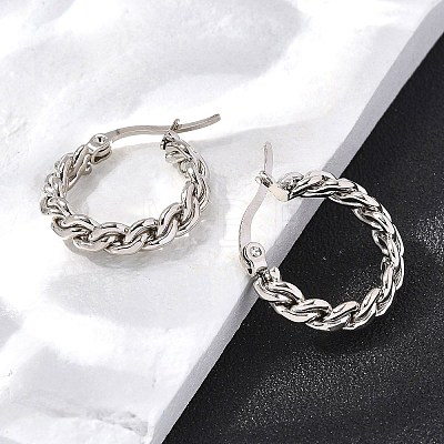 201 Stainless Steel Hoop Earrings EJEW-Q026-14P-B-1