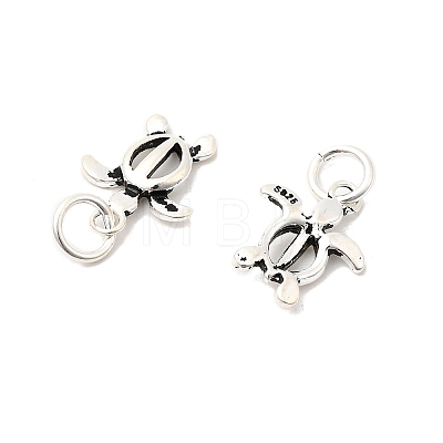 Ocean 925 Sterling Silver Hollow Turtle Charms STER-K188-13AS-1