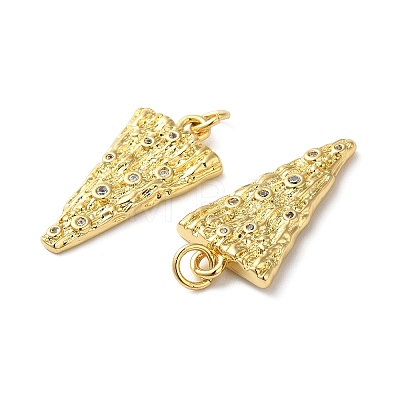 Rack Plating Brass Pave Cubic Zirconia Pendants KK-O142-20G-1