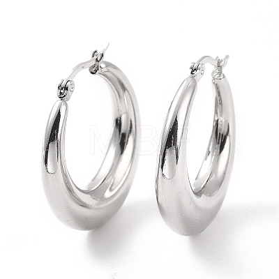 304 Stainless Steel Chunky Hoop Earrings for Women EJEW-F280-06D-P-1