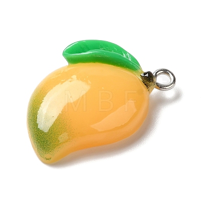 Opaque Resin Fruit Pendants RESI-M039-06-1