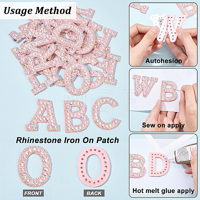  26Pcs Adhesive/Sew on Non-Woven Fabrics Patches DIY-NB0007-06-1