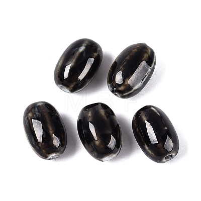 Vintage Handmade Porcelain Beads PORC-Q006-10O-1