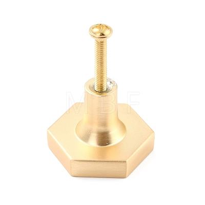 Hexagon with Marble Pattern Brass Box Handles & Knobs DIY-P054-C05-1