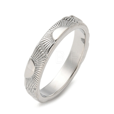 304 Stainless Steel Sun Shin Finger Ring for Women RJEW-B109-04P-1